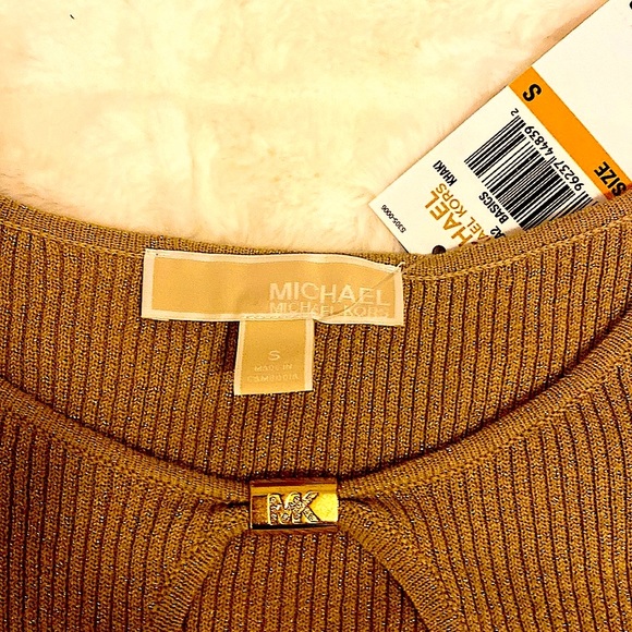 Gold shimmer sweater, Michael Kors NWT - Picture 4 of 15